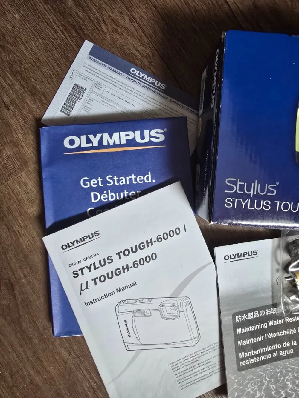 Olympus Stylus Tough 6000 Box Manuals Cable Kit Only NO CAMERA Replacement Packa